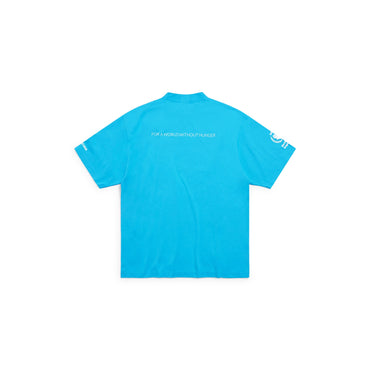 Medium Fit T-Shirt - Azure/White