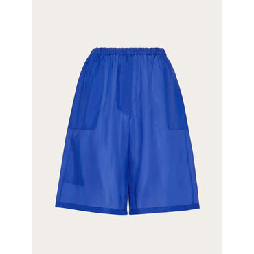 Organza Bermuda Shorts - Ladies - Lapis Lazuli