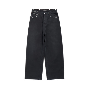 Pierced Baggy Pants - Sunbleached Black