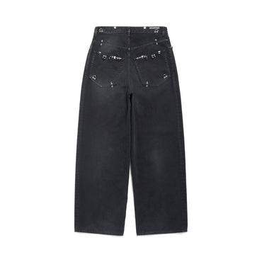 Pierced Baggy Pants - Sunbleached Black