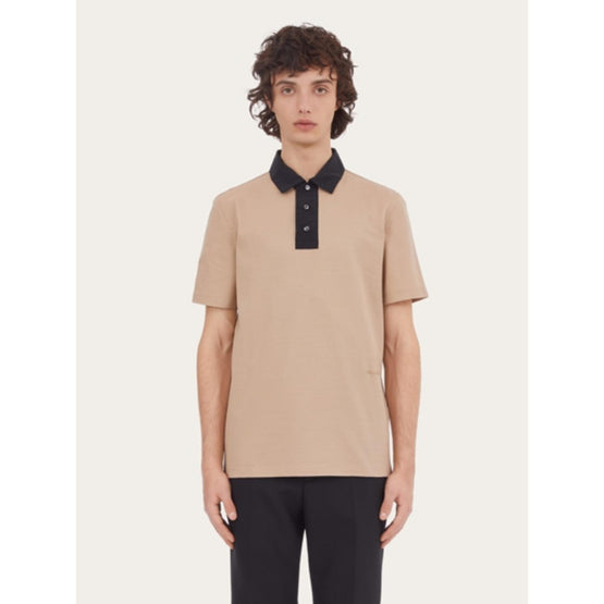 Short Sleeved Polo - Beige