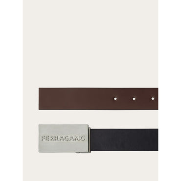 Reversible And Adjustable Ferragamo Belt - Men - Cocoa/Black
