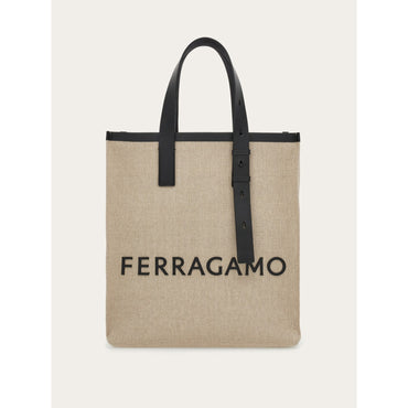 Tote Bag With Signature - Men - Natural/Black