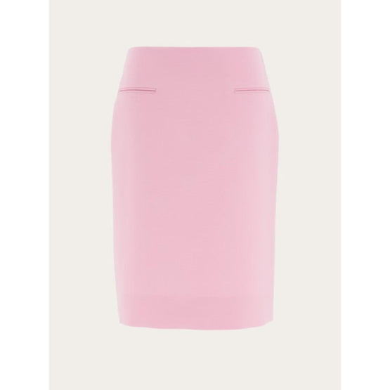 Straight Wool Skirt - Bubble Gum