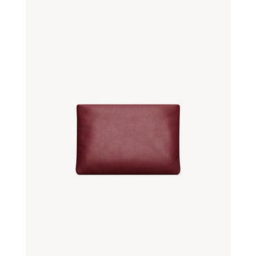 Small Zipped Pouch - Dark Bordeaux