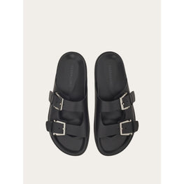 Double Strap Sandals - Black