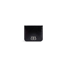 Monaco Flap Coin Card Holder - Black