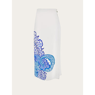 Long Viscose Skirt - Ladies - Lapis Lazuli