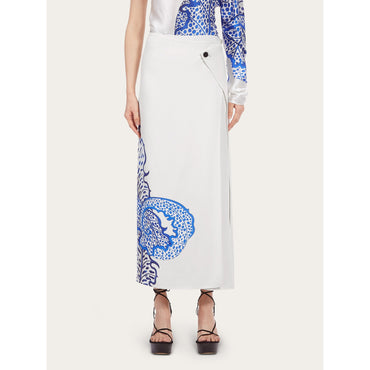 Long Viscose Skirt - 100% Viscose - Lapis Lazuli