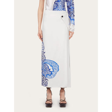 Long Viscose Skirt - Ladies - Lapis Lazuli