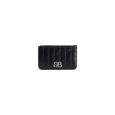 Monaco Long Coin Card Holder - Black
