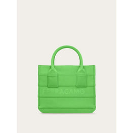 Small Tote Bag with Signature - Lime Green