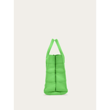 Small Tote Bag with Signature - Lime Green