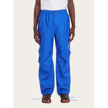 Wide Leg Organza Trouser - Men - Lapis Lazuli