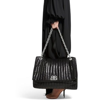 Monaco Chain Bag L - Black
