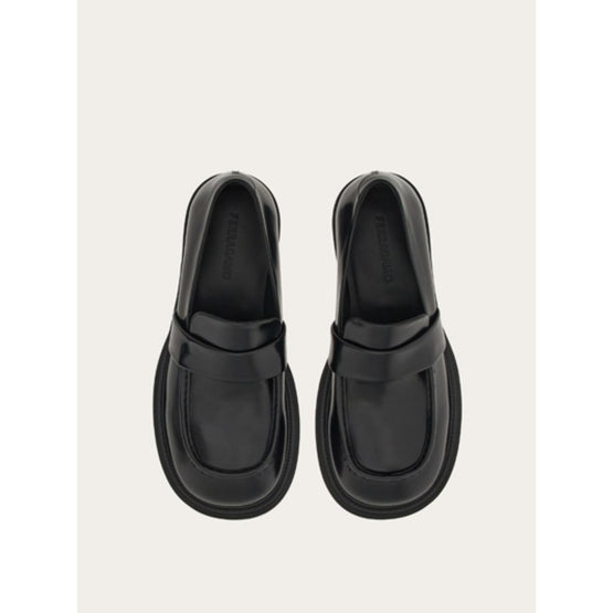 Loafers with Wide Toe - Black