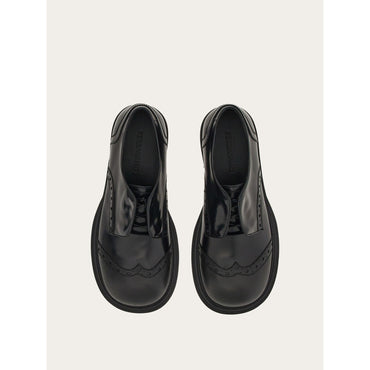 Derby With Contrasting Toe - Men - Black