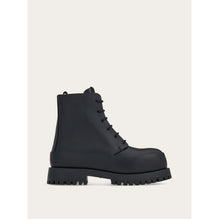 Combat Boot With Rounded Toe - Men - Black