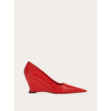 Pump With Wedge Heel - Ladies - Flame Red