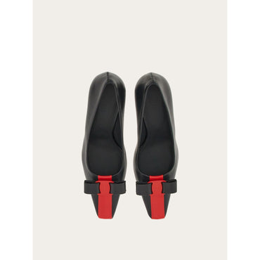Vara Bow Pump Shoe - Ladies - Black/Flame Red