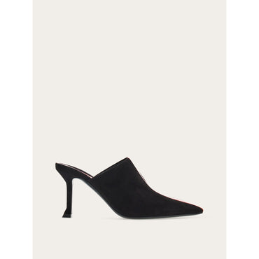 Mule With Graphic Insert - Ladies - Black/Flame Red