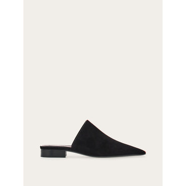 Mule With Graphic Insert - Ladies - Black/Flame Red