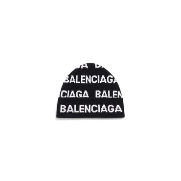 All-Over Beanie - Black/White