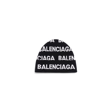 All-Over Beanie - Black/White