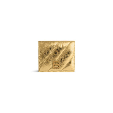 Crush Flap Coin Card Holder - Gold