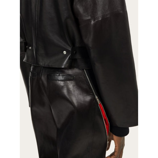 Leather Blouson - Black