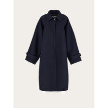 Oversize Single Breasted Coat - New Navy Blue