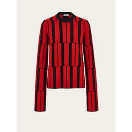 Jacquard Piano Sweater - Red/Black