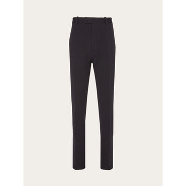 Technical Gabardine Trousers - Men - Black