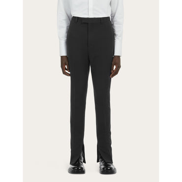 Technical Gabardine Trousers - Men - Black