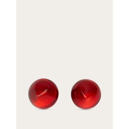 Organic Shape Earrings - Red