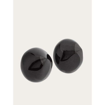 Organic Shape Earrings (S) - Ladies - Black