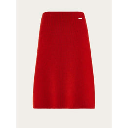 Knitted Skirt - Red