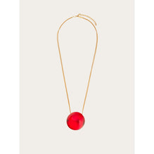 Necklace With Resin Pendant - Ladies - Red