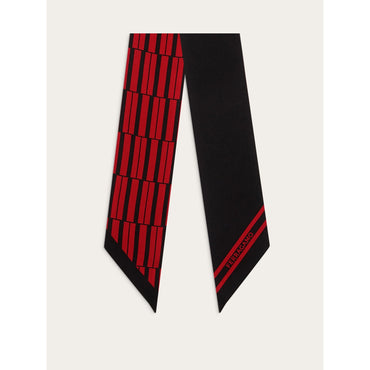 Piano Print Silk Bandeau - Ladies - Red/Black