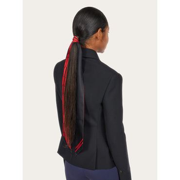 Piano Print Silk Bandeau - Ladies - Red/Black