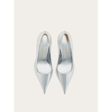 Eva Pump - Patent Calfskin - Silver