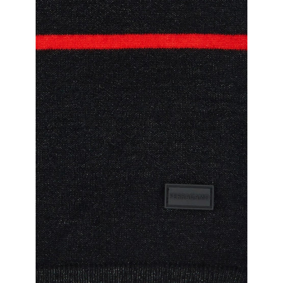 Cashmere Scarf - Black/Red