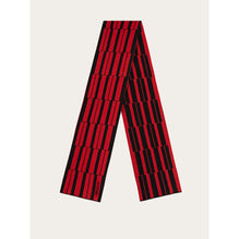 Wool And Cashmere Long Scarf - Ladies - Black/Red