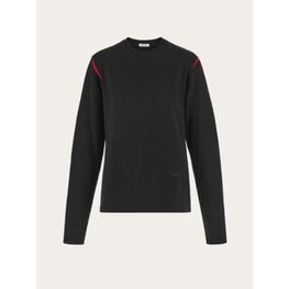 Long Sleeved T-Shirt with Slash Inserts - Black/Red