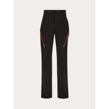 Tailored Trousers With Zip Detail - Men - Black/Red