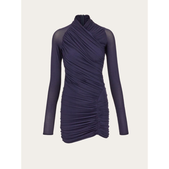 Mini Drape Dress - Midnight Blue