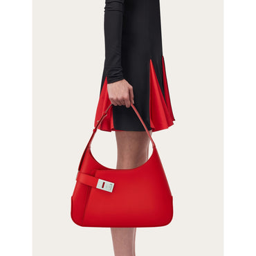 Hobo Shoulder Bag (L) - Ladies - Flame Red