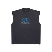 Sleeveless T-Shirt - Faded Black/Blue