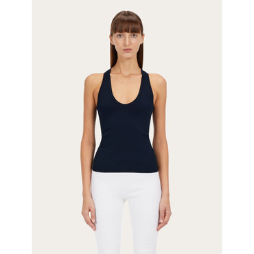 Deep V Vest - 58% Viscose, 28% Polyester, 11% Polyamide, 3% Elastane - New Navy Blue