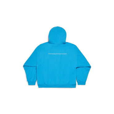 Medium Fit Hoodie - Azure/White